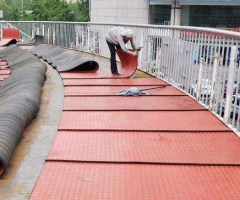 蘭州天橋防滑橡膠地面臺階