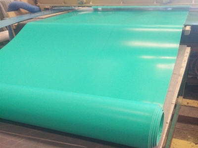 pvc軟板綠色pvc塑料軟板軟膠板酸堿池內襯脫硫池電鍍池鋪車間地面